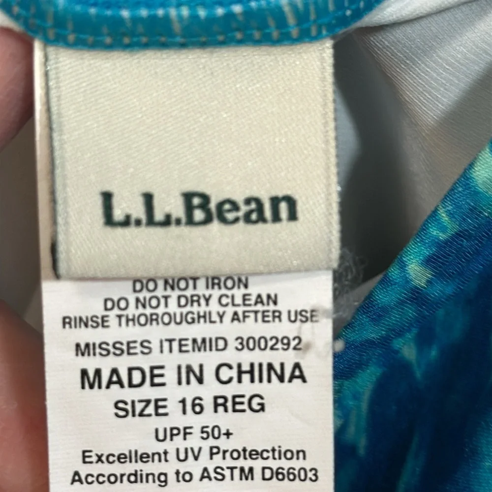 LL Bean tankini top 16 blue - Picture 4 of 4